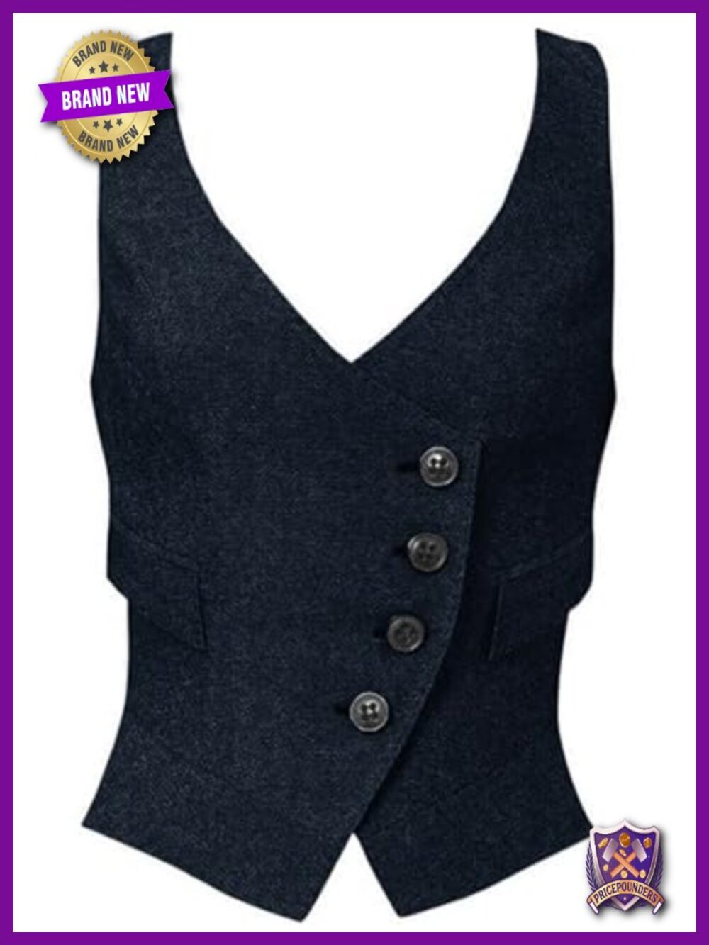 Herringbone Tweed Waistcoat Slim Fit Button Up Suit Vest